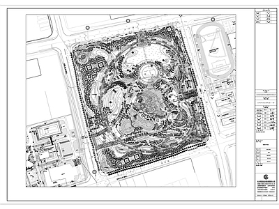 综合性公园 市民公园植物 施工图