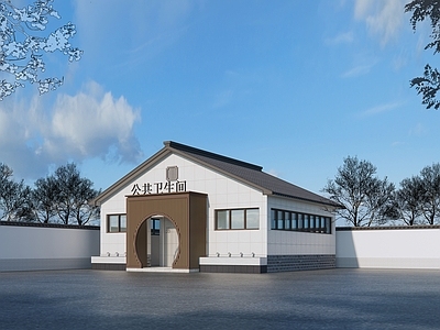 现代新中式小公建 公共卫生间