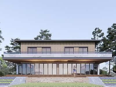 现代民宿建筑 平地民宿建筑