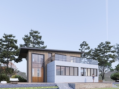 现代民宿建筑 平地民宿建筑