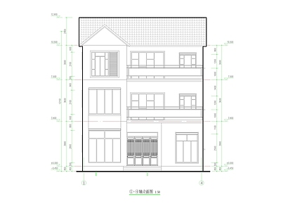 复古中古别墅建筑 农村别墅 三层别墅 自建房 小别墅 独栋别墅 施工图