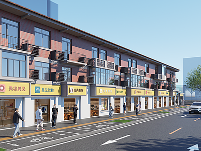 现代其他商业建筑 城市更新 店招更新