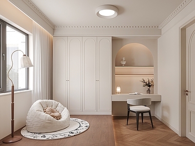 法式美式榻榻米卧室 法式卧室