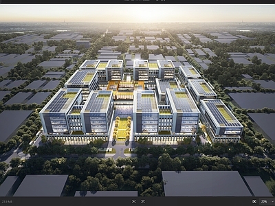 现代研发厂房 产业园 企业总部 研发办公 工业园区