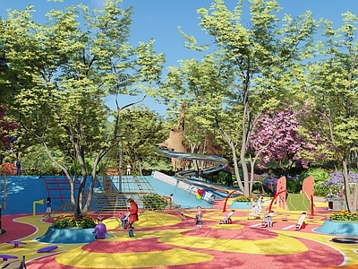 现代儿童活动空间 儿童乐园 自然儿童活动空间