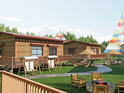 现代木屋 藏式木屋建筑 度假式木屋 别墅木屋 木屋民宿建筑 文旅住宿木屋