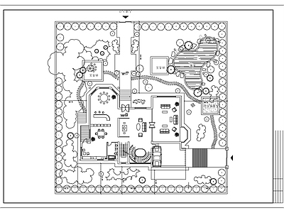 欧式别墅建筑 三层欧式乡村别墅 施工图