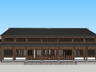 新中式中式古建筑 浙江民居 古建筑
