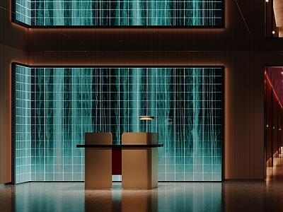 现代极简足浴店 前台接待 过道 洗浴