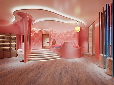 现代简约足浴店 女浴室 汤池 足浴 洞穴