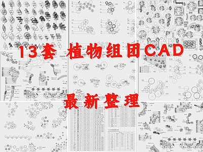 现代植物配置图库 植物组团 植物配置 植物组合 绿植组团 花境图库 施工图