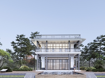 现代民宿建筑 平地民宿建筑