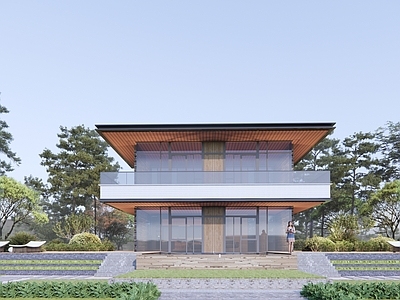新中式民宿建筑 山地民宿建筑