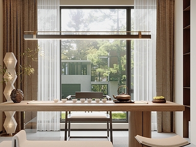 新中式原木茶室 宋氏茶室 别墅茶室