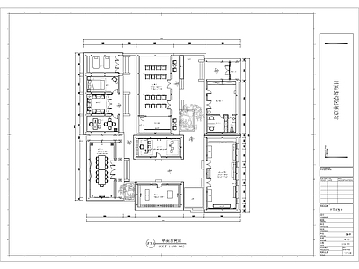 新中式中式会所 私人会所 会所平面图 施工图
