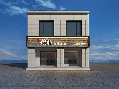 现代门头 餐厅门头 餐饮门头
