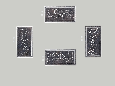 中式新中式其他景观小品 二十八星宿 青龙 白虎 朱雀 玄武