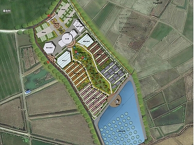 现代其他建筑 智慧农业产业园 规划总图 研学产业园 农业研学基地 智慧农业 施工图