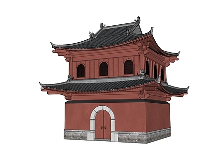 中式其他公共建筑 阁楼 塔楼 中式