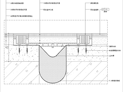 地面综合节点 伸缩缝 地面伸缩缝 地面节点 成品伸缩缝 地砖节点 施工图