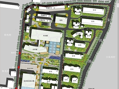 现代医院建筑 医院总图 医院总图改造 医院改造 医院 施工图