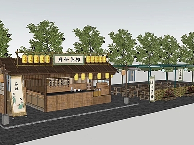 摊位 中式茶摊 文创市集摊位 街道摊位 中式美陈 新中式茶饮