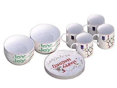 餐具 餐具 碟子 盘子 碗 茶杯 杯子