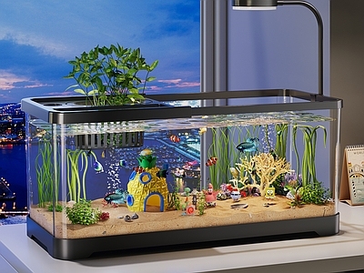 其他生活用品 鱼缸 鱼 海绵宝宝 水草 珊瑚
