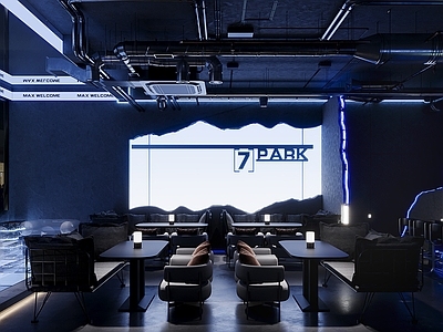 现代工业酒馆 现代酒馆 酒吧 科技酒吧