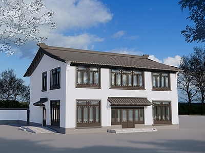 新中式现代小公建 陵园里的办公楼