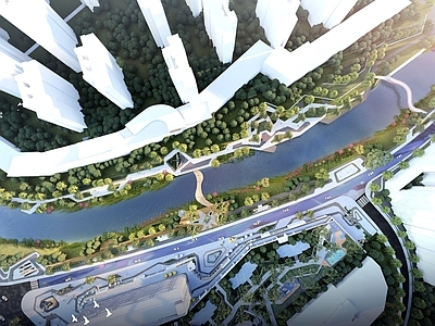 现代景观公园 滨水公园 环湖公园