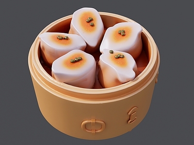 现代其他摆件 一屉水晶包