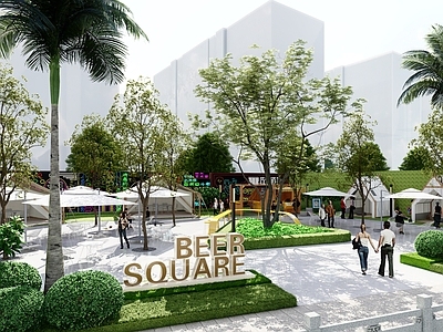 现代轻奢商业综合体景观 商业综合体景观