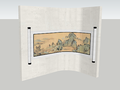 新中式中式挂件 画轴 古画 仿古 装饰