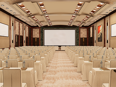 新中式中式宴会厅 婚礼宴会厅 中式宴会厅 新中式 大会堂