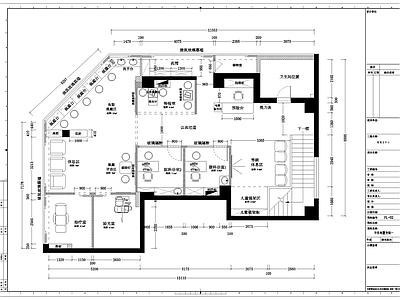 现代眼镜店 眼镜店平面系统图 施工图