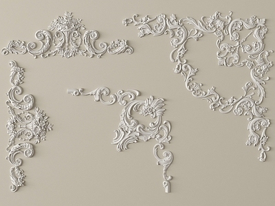 法式雕花 法式石膏雕花 窗花 角花