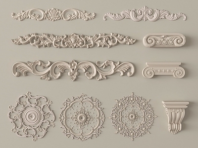 法式雕花 法式石膏雕花 角花 窗花
