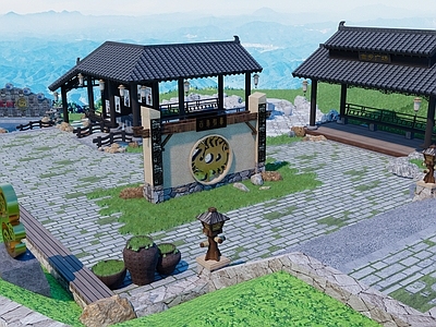 现代新中式乡村公园 畲族文化广场 畲族公园 畲乡公园 民族主题公园 乡村公园