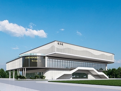 现代图书馆建筑 学校图书馆 学校综合楼 文化馆 办公楼 展览馆