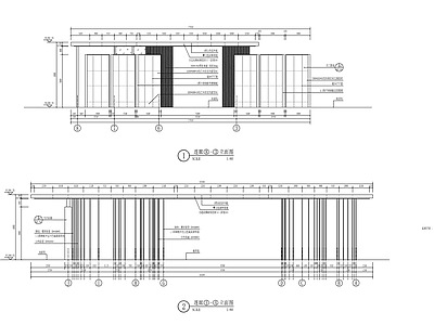 现代廊架 廊架详图 施工图