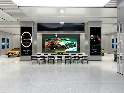 现代极简汽车4S店 车展 汽车4S店 汽车维修店