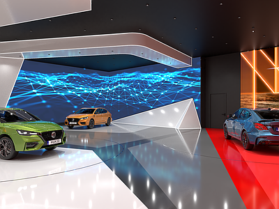 现代工业汽车4S店 车展 4S点 汽车维修店