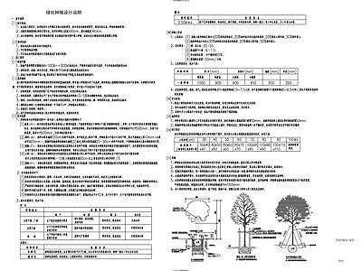 现代设计说明 绿化种植设计说明 施工图