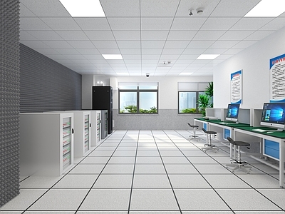 现代实验室 实验室 机房 机房设备 防静电桌椅 吸音墙