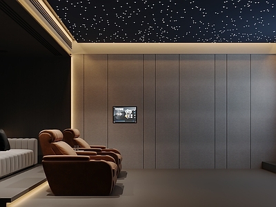 现代影音室 地下室 影视厅