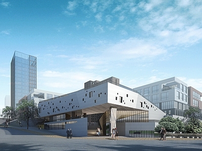 现代产业园建筑 创意园区 艺术展示中心 办公接待中心 园区展示中心 施工图