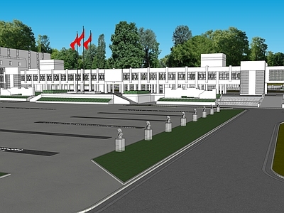 现代教育校园景观 学校景观