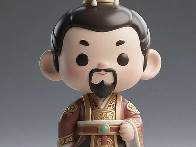 新中式中式其他摆件 李世民 皇帝 手办雕塑 美陈