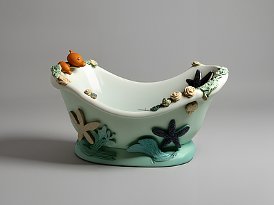 浴缸 艺术浴缸 海洋元素 装饰浴缸